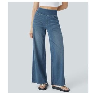 HALARA Blue Wide Leg Flare Jeans